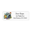 Search for camera return address labels Watercolor