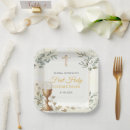 Search for first communion plates Gold cross