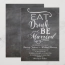 Search for eat drink and be married invitations Typography