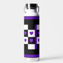Search for valentine water bottles Black and white