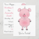 Search for pigs 4x6 invitations Cute