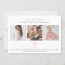 Search for pink cross first communion invitations Holy