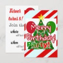 Search for merry birthday invitations Christmas birthday party