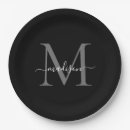 Search for monogram paper plates Birthday
