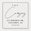 Search for square return address labels Minimalist