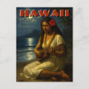 Search for tiki girl postcards Hawaii