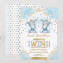 Search for twin elephant baby shower invitations Twins