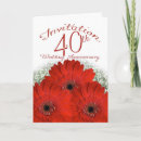 Search for ruby 40th invitations Floral