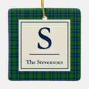 Search for blue and green pattern christmas tree decorations Tartan