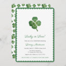 Search for clover invitations green and white