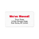 Search for modern house return address labels Moved