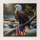 Search for american bald eagle puzzles Flag