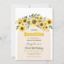 Search for our little sunshine birthday invitations You are my sunshine