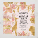 Search for monkeys 5x7 invitations Young wild and three