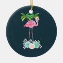 Search for pink flamingo christmas tree decorations Tropical bird
