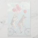 Search for dog stationery paper Dogs on bicycles