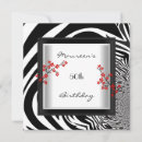 Search for red zebra birthday invitations White