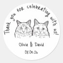 Search for cat wedding stickers Modern