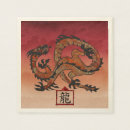 Search for red dragon napkins Chinese zodiac
