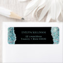 Search for faux glitter return address labels Black