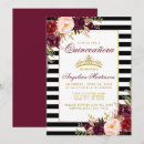 Search for floral stripes invitations Gold