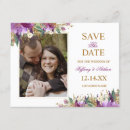 Search for purple and gold save the date postcards Watercolor