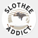 Search for caffeine round stickers Sloth