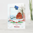 Search for red barn christmas cards Snow