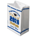 Search for royal blue and gold gift bags Graduate