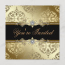 Search for damask christmas invitations Black