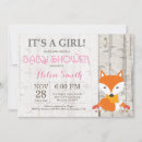 Search for fox baby girl shower invitations Woodland