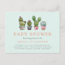 Search for succulent baby shower invitations Pastel