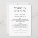 Search for weekend wedding invitations Itinerary