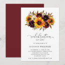 Search for sunflower celebration of life invitations Elegant