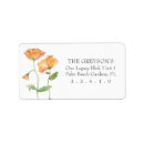 Search for orange poppy return address labels Feminine