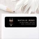 Search for gold lace return address labels Black