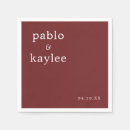Search for napkin name date wedding napkins Minimalist