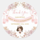 Search for 1st communion thank you stickers For her