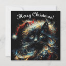 Search for black cat christmas cards Red