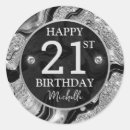 Search for black frame stickers Birthday party