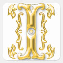 Search for initial i stickers Gold