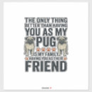 Search for wolf family stickers Pug