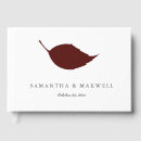 Search for autumn leaves wedding guest books Simple
