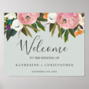 Search for pink flowers welcome wedding signs Bride