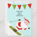 Search for funny skiing christmas cards Santa