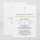 Search for twins religious invitations Pink and blue