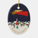 Search for peace on earth christmas tree decorations Blue
