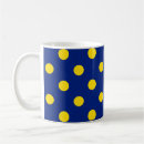 Search for yellow polka dot mugs Blue and yellow