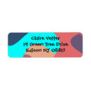 Search for abstract blue return address labels Yellow