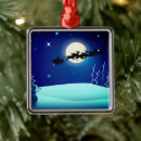 Search for flying santa christmas tree decorations Reindeer
